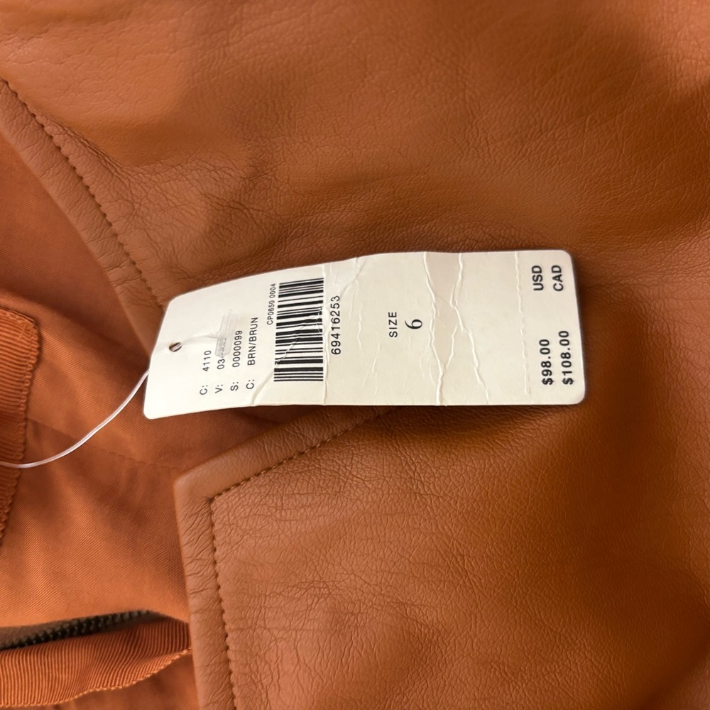 NEW Anthropologie | Maeve Faux Leather Cropped Notch Tank Size 6 Boho - Picture 10 of 13